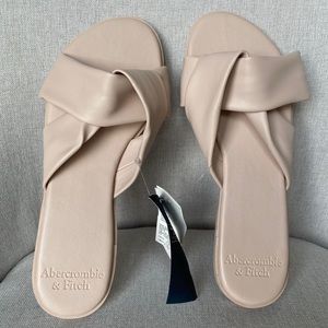 Abercrombie & Fitch a&f blush twist slide sandals